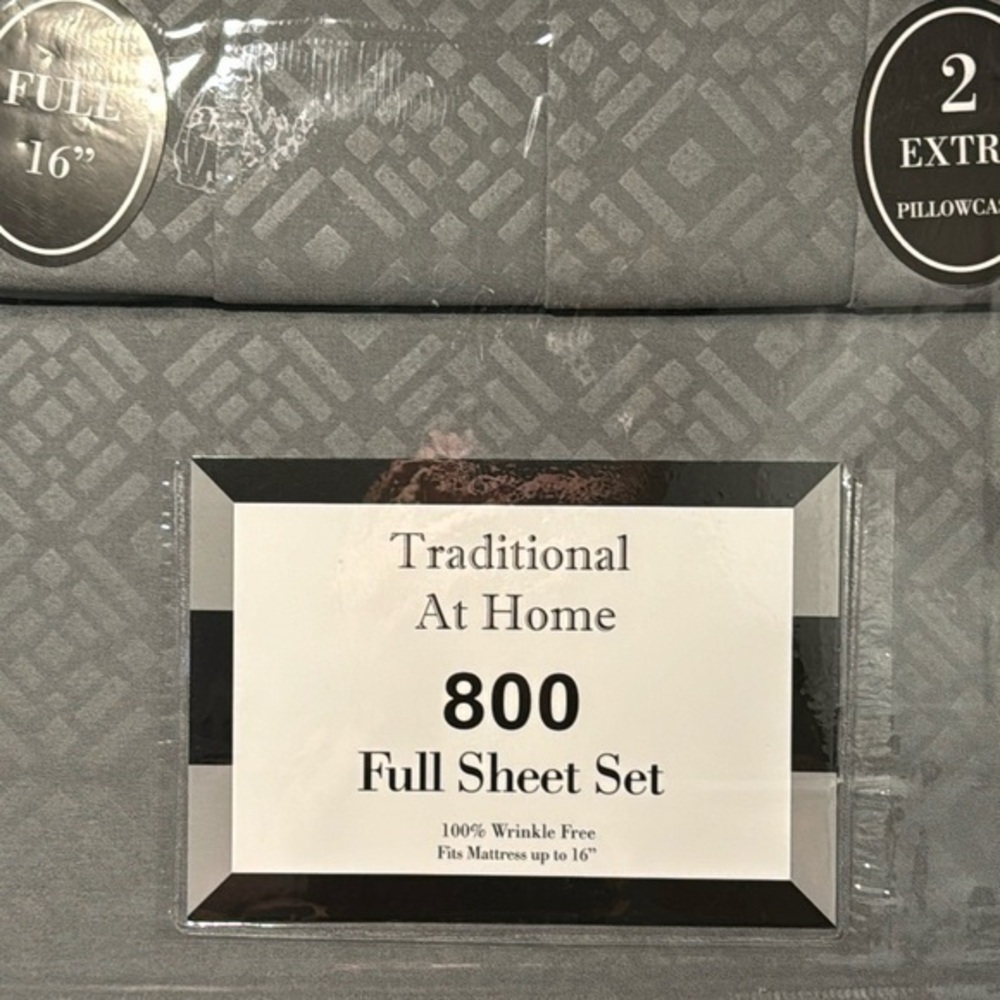 Traditional At Home 6pc Full Sheet Gunmetal Grey Diamond embossed
